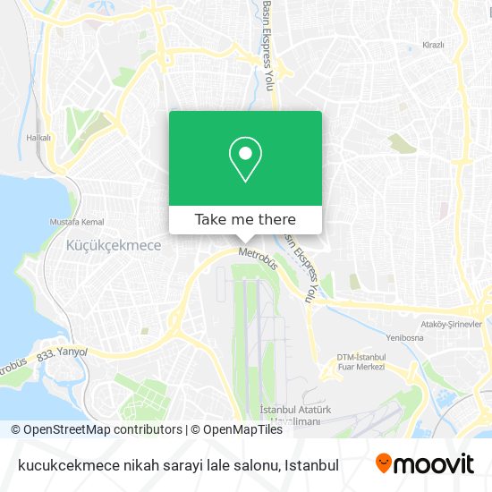 kucukcekmece nikah sarayi lale salonu map