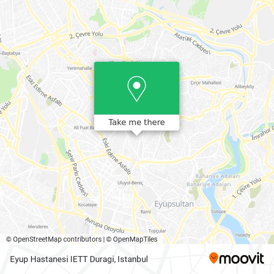 Eyup Hastanesi IETT Duragi map