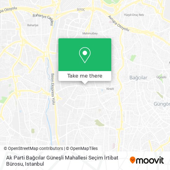 Ak Parti Bağcılar Güneşli Mahallesi Seçim İrtibat Bürosu map
