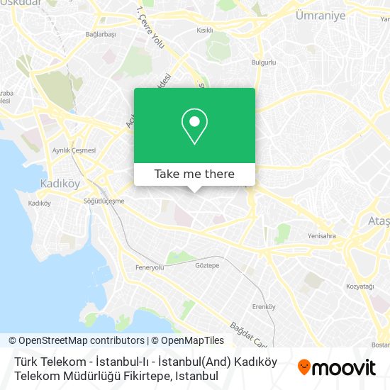 Türk Telekom - İstanbul-Iı - İstanbul(And) Kadıköy Telekom Müdürlüğü Fikirtepe map