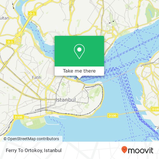 Ferry To Ortokoy map