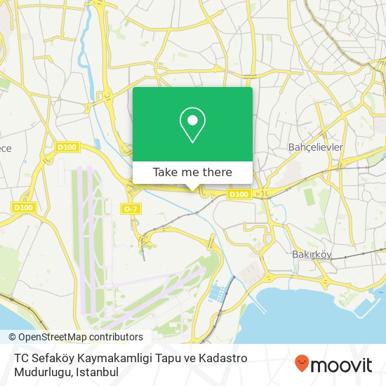 TC Sefaköy Kaymakamligi Tapu ve Kadastro Mudurlugu map