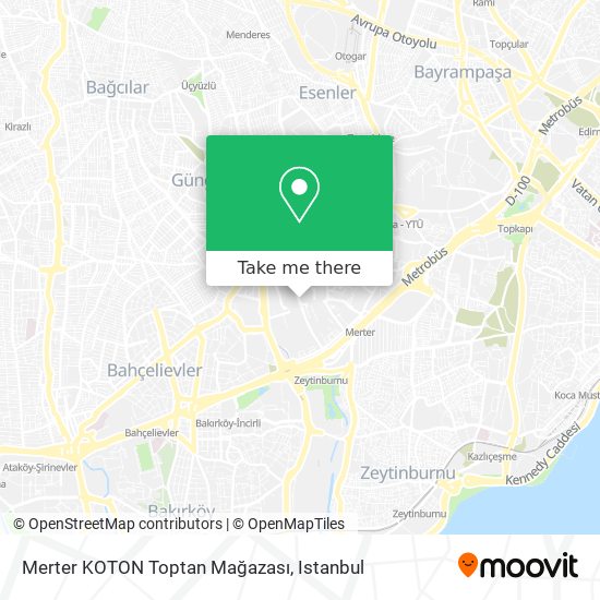 Merter KOTON Toptan Mağazası map