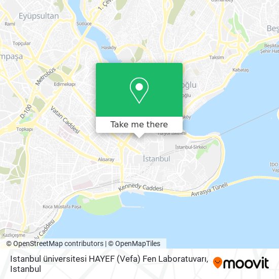 Istanbul üniversitesi HAYEF (Vefa) Fen Laboratuvarı map