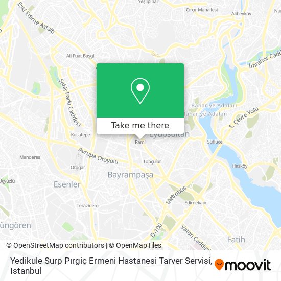 Yedikule Surp Pırgiç Ermeni Hastanesi Tarver Servisi map