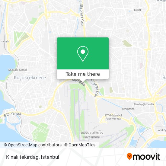 Kınalı tekırdag map