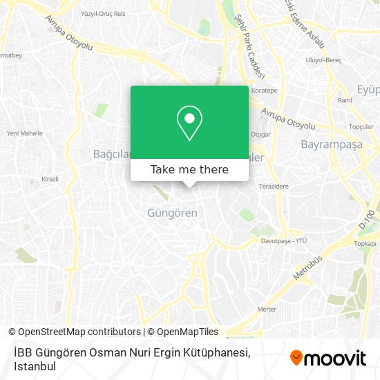 İBB Güngören Osman Nuri Ergin Kütüphanesi map