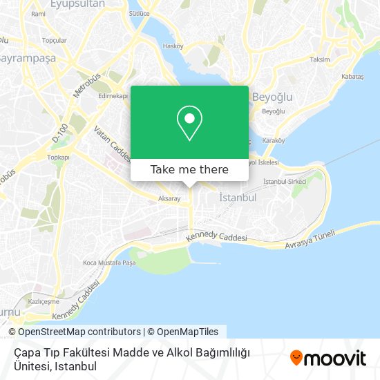 Çapa Tıp Fakültesi Madde ve Alkol Bağımlılığı Ünitesi map