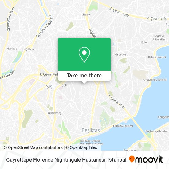 Gayrettepe Florence Nightingale Hastanesi map