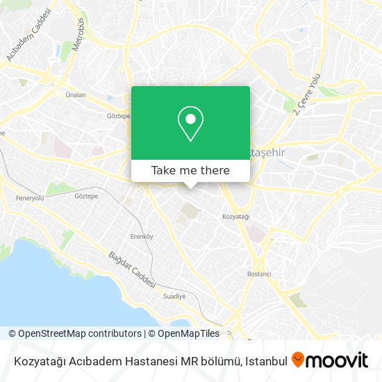 Kozyatağı Acıbadem Hastanesi MR bölümü map