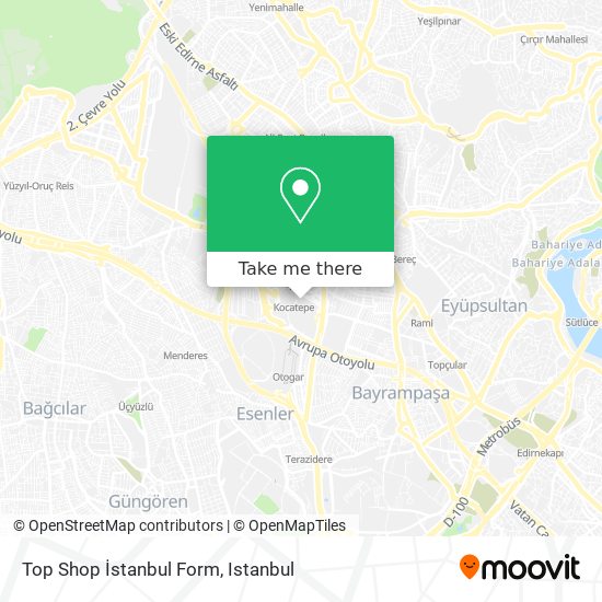 Top Shop İstanbul Form map