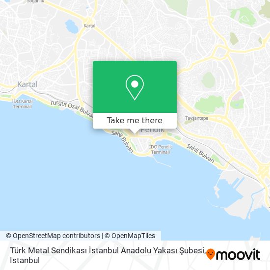 Türk Metal Sendikası İstanbul Anadolu Yakası Şubesi map