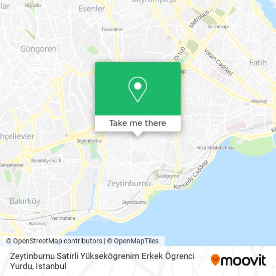 Zeytinburnu Satirli Yüksekögrenim Erkek Ögrenci Yurdu map