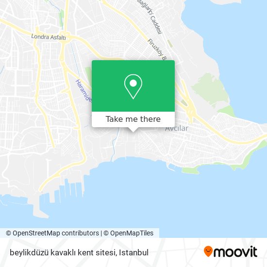 beylikdüzü kavaklı kent sitesi map