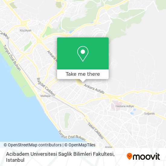 Acibadem Universitesi Saglik Bilimleri Fakultesi map