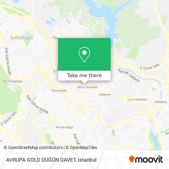 AVRUPA GOLD DÜĞÜN DAVET map