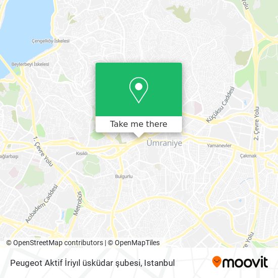 Peugeot Aktif İriyıl üsküdar şubesi map