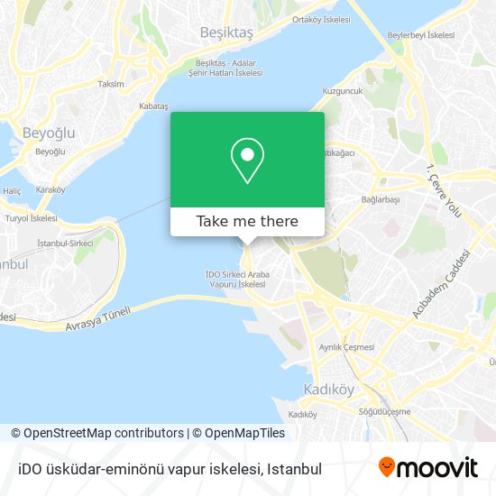 iDO üsküdar-eminönü vapur iskelesi map