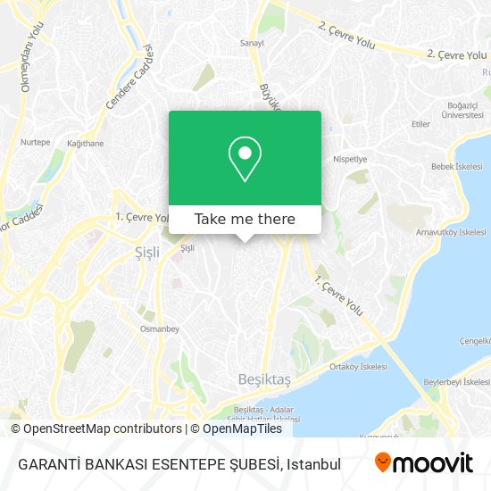 GARANTİ BANKASI ESENTEPE ŞUBESİ map