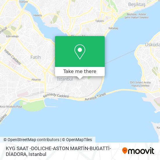 KYG SAAT -DOLICHE-ASTON MARTİN-BUGATTİ-DİADORA map