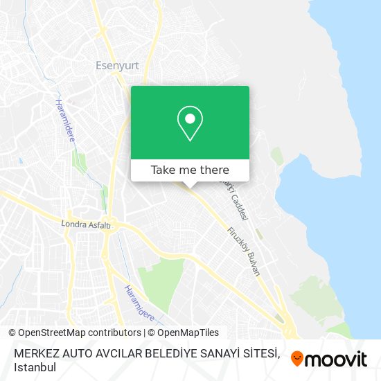 MERKEZ AUTO AVCILAR BELEDİYE SANAYİ SİTESİ map