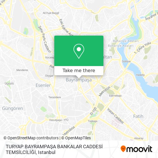 TURYAP BAYRAMPAŞA BANKALAR CADDESİ TEMSİLCİLİĞİ map