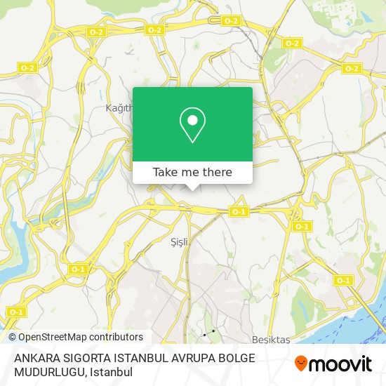 ANKARA SIGORTA ISTANBUL AVRUPA BOLGE MUDURLUGU map