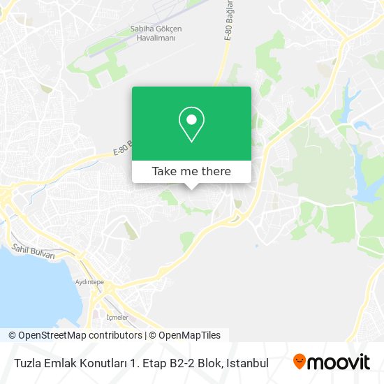 Tuzla Emlak Konutları 1. Etap B2-2 Blok map