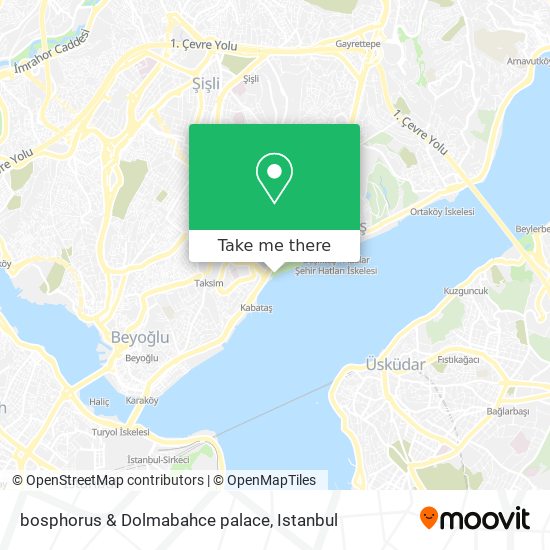 bosphorus & Dolmabahce palace map