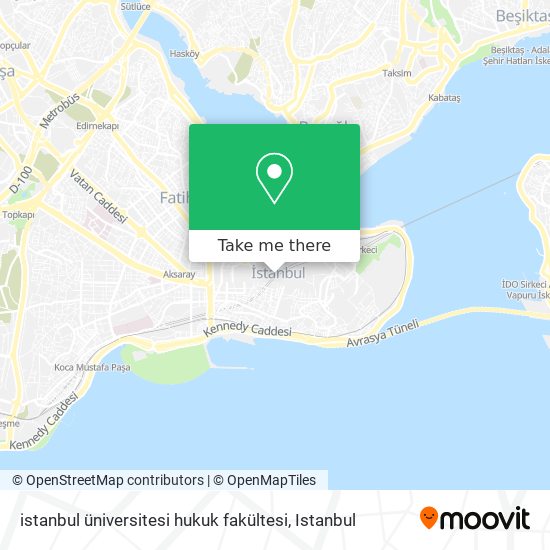 istanbul üniversitesi hukuk fakültesi map