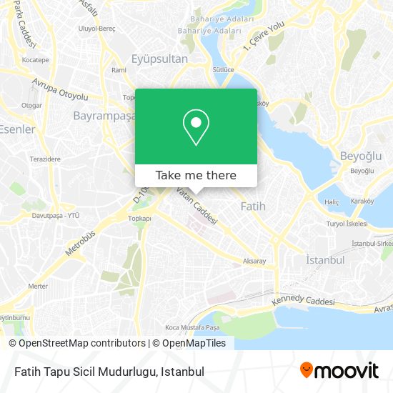 Fatih Tapu Sicil Mudurlugu map