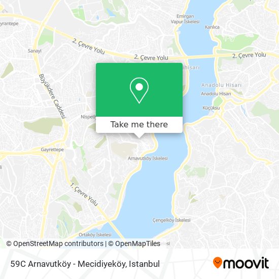 59C Arnavutköy - Mecidiyeköy map