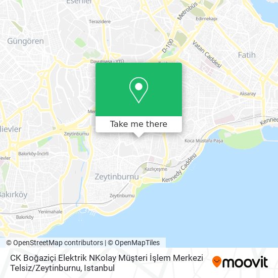 CK Boğaziçi Elektrik NKolay Müşteri İşlem Merkezi Telsiz / Zeytinburnu map