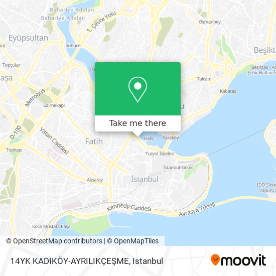 14YK KADIKÖY-AYRILIKÇEŞME map