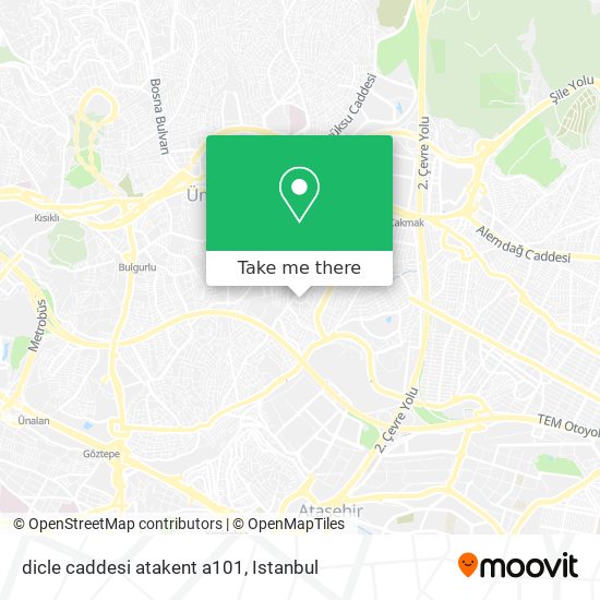 dicle caddesi atakent a101 map