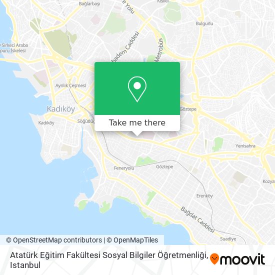 Atatürk Eğitim Fakültesi Sosyal Bilgiler Öğretmenliği map