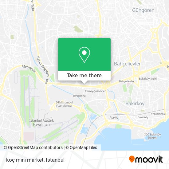 koç mini market map