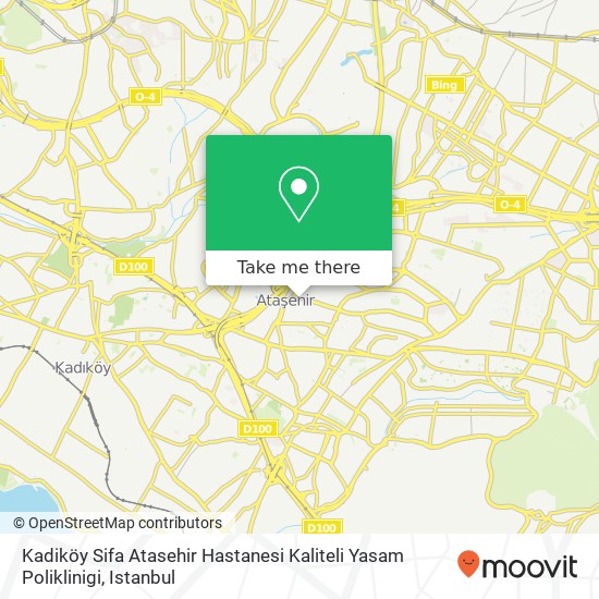 Kadiköy Sifa Atasehir Hastanesi Kaliteli Yasam Poliklinigi map