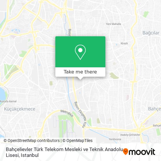 Bahçelievler Türk Telekom Mesleki ve Teknik Anadolu Lisesi map