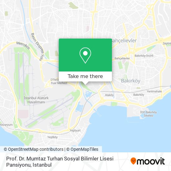 Prof. Dr. Mumtaz Turhan Sosyal Bilimler Lisesi Pansiyonu map
