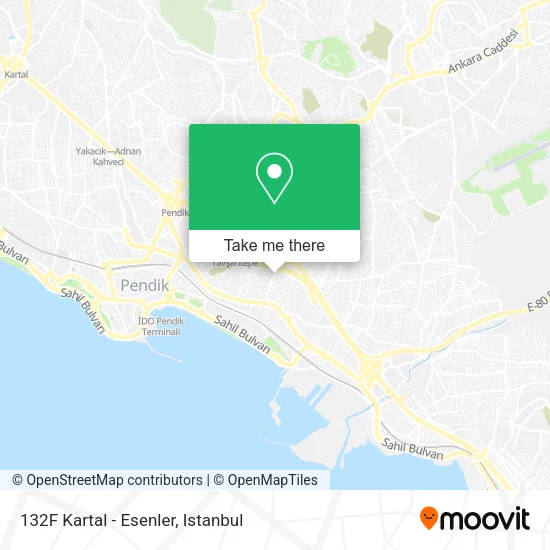 132F Kartal - Esenler map