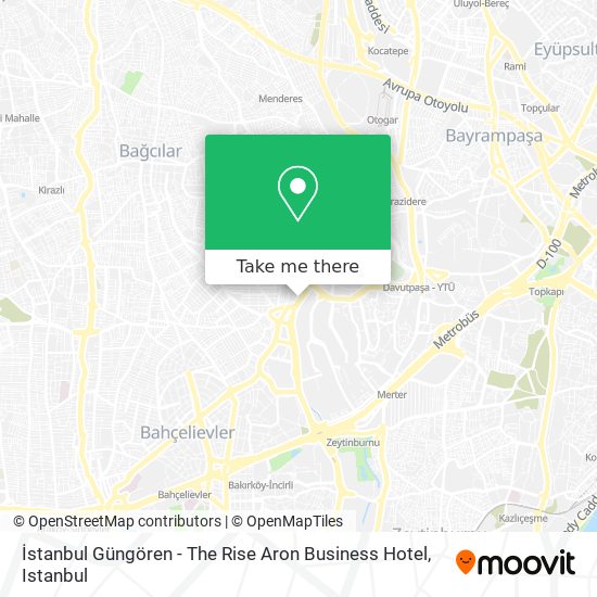 İstanbul Güngören - The Rise Aron Business Hotel map