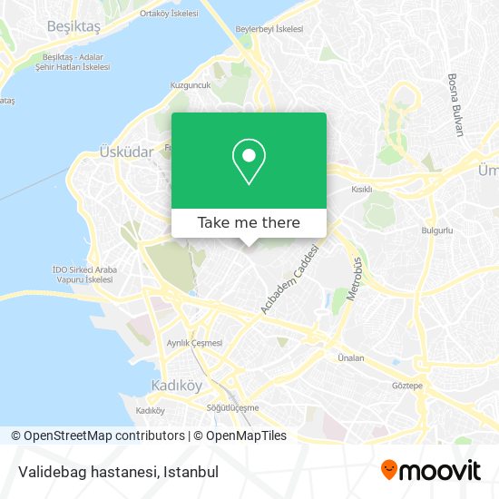 Validebag hastanesi map