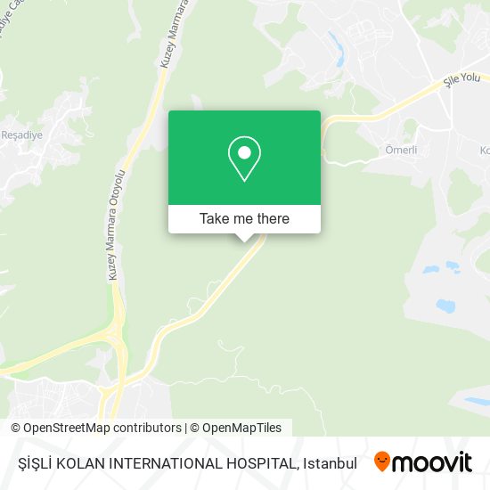 ŞİŞLİ KOLAN INTERNATIONAL HOSPITAL map