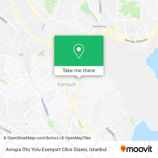 Avrupa Oto Yolu Esenyurt Cikis Gisesi map