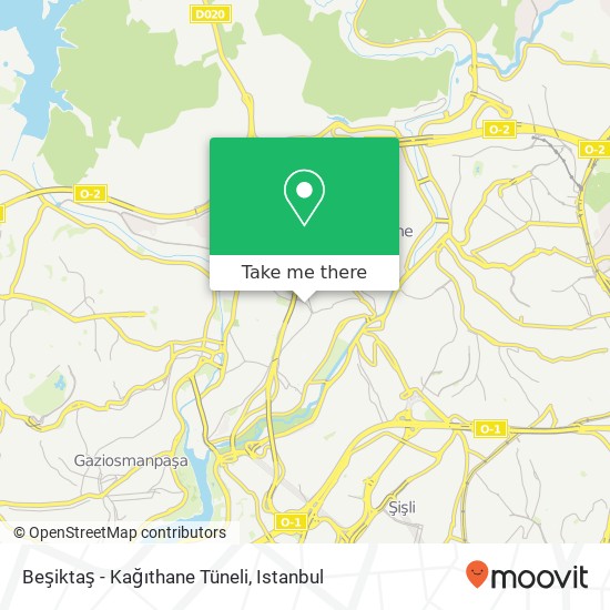 Beşiktaş - Kağıthane Tüneli map