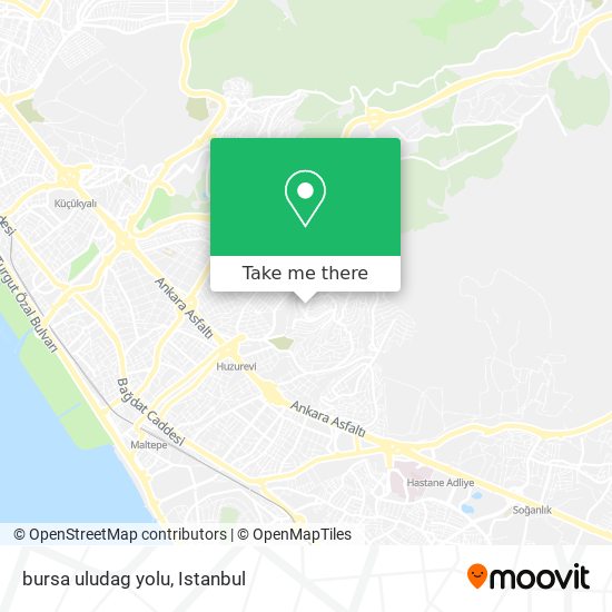 bursa uludag yolu map