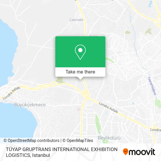 TÜYAP GRUPTRANS INTERNATIONAL EXHIBITION LOGISTICS map