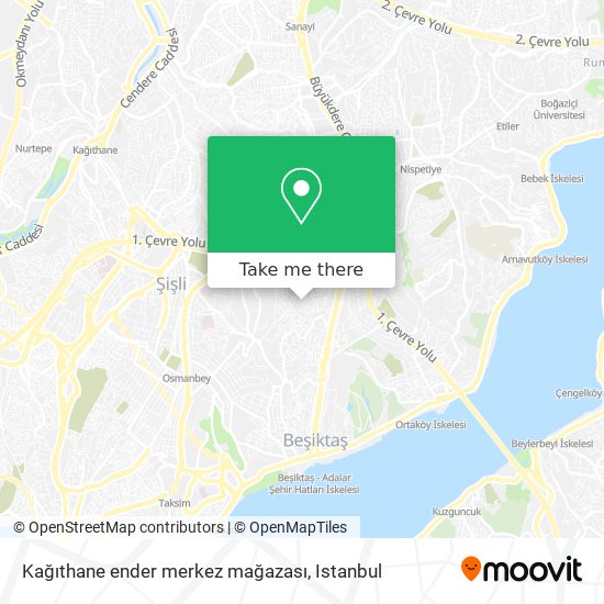 Kağıthane ender merkez mağazası map