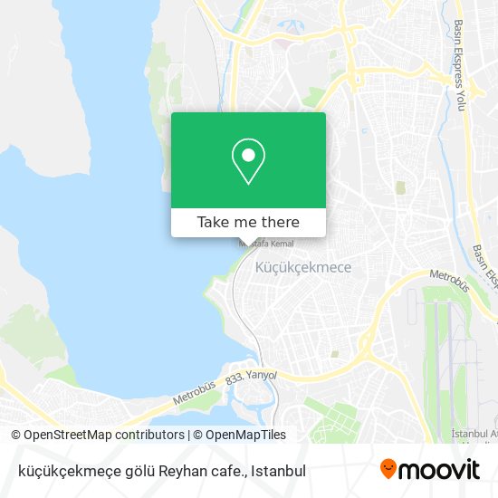 küçükçekmeçe gölü Reyhan cafe. map